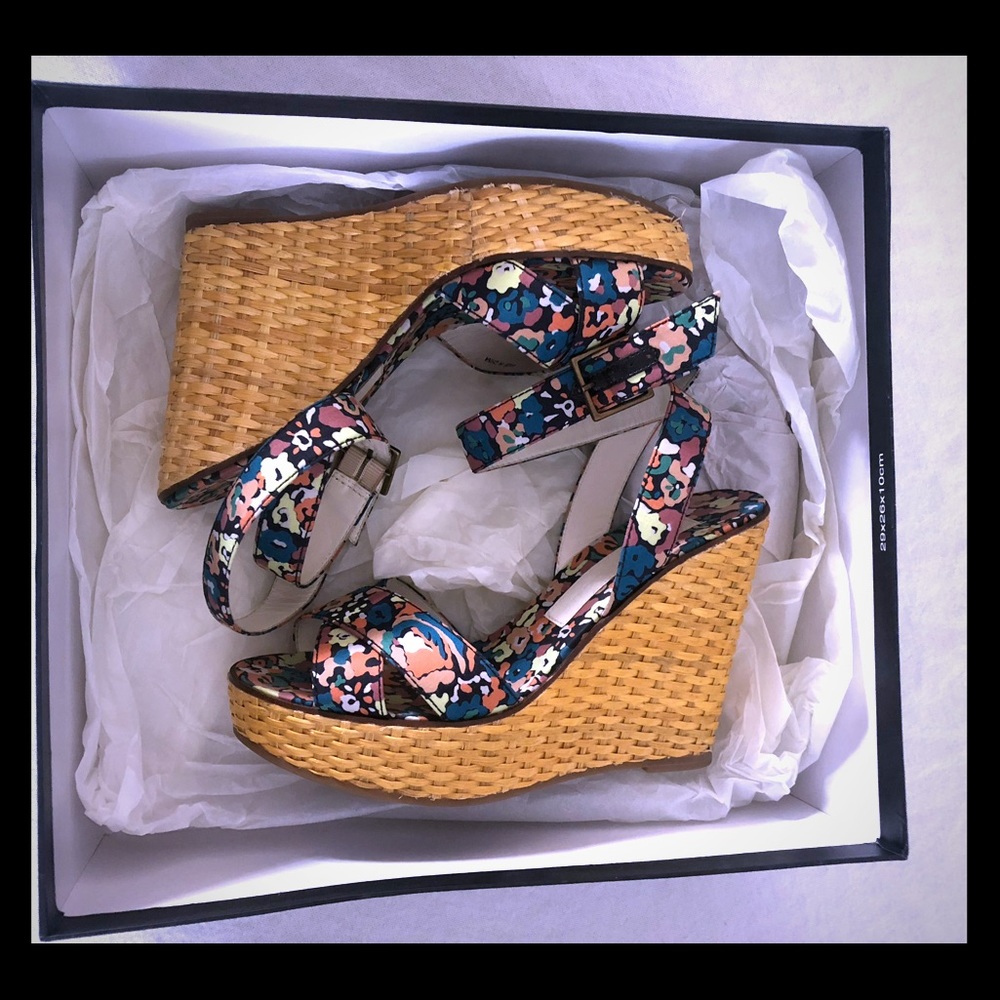 MARC JACOBS platform wedge sandals.